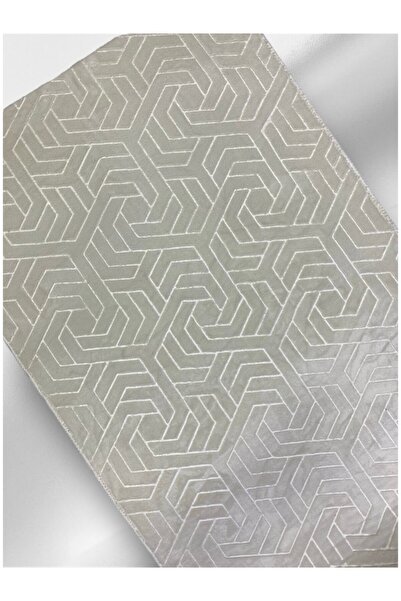 Dinarsu Halı Armoni Desen Beyaz Renk Kesme Kaymaz Taban Halı Yolluk