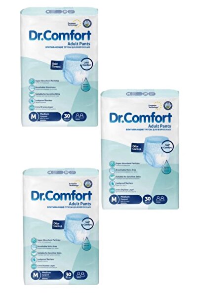 Dr.Comfort حفاضات للمرضى - سراويل داخلية ماصة، مقاس متوسط، عبوة من 30 قطعة