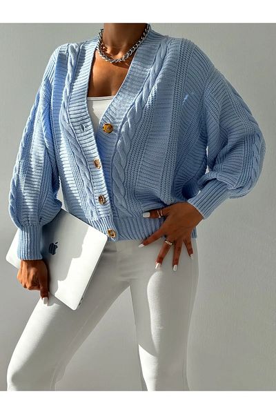 Velista Cardigan tricot cu 4 nasturi pentru femei