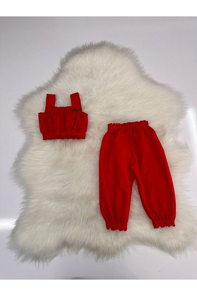 Moda Lina Baby Baby Girl Solid Color Crop & Pants Set
