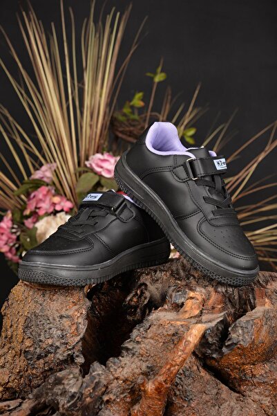 M.P. Момичешки - Водоустойчиви и неплъзгащи се ортопедични спортни обувки, удобни кожени с термо подметка, черно-лилави