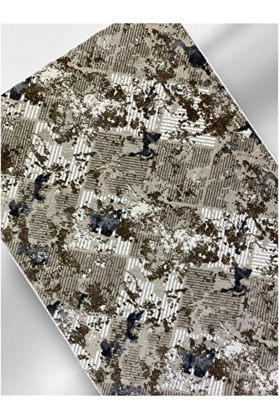 Dinarsu Halı Atlas Desen Vizon Renk Kesme Kaymaz Taban Halı Yolluk