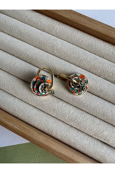 ringbox Round Ethnic Patterned Earrings