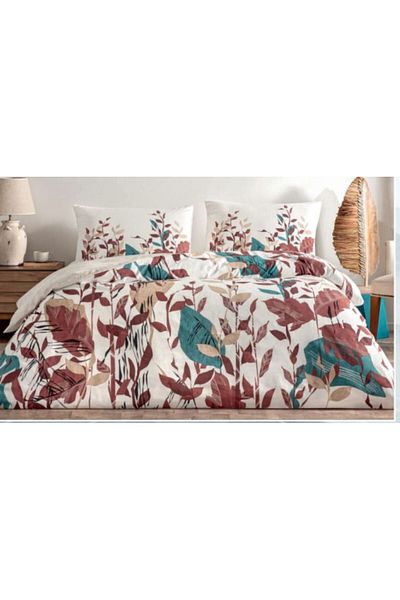 Taç Ecru Colored - Crown New Season Double Duvet Cover Set