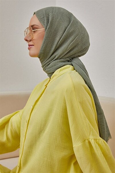 Şalland Bürümcük Mint Yeşili Ren(ÜTÜ ISTEMEYEN HAFİF YAPISI, HAVA ALAN ÖZEL DOKUSU GENİŞ EBATLI INCE HASSAS)