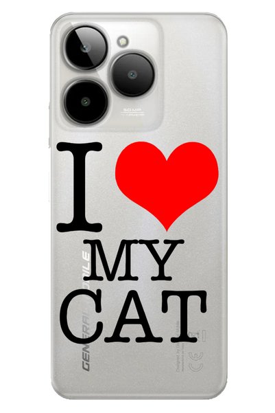 General Mobile Era 30 Compatible Case Silicone Patterned Era30 Cover Ilovecat