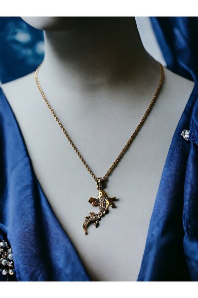 FAYRA ACCESSORIES Kristal Taşlı Balık Figür Kolye
