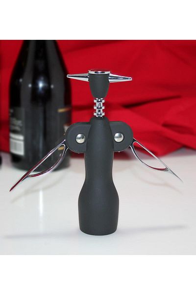 TREXY Stainless Steel Corkscrew Opener Black Wine Opener