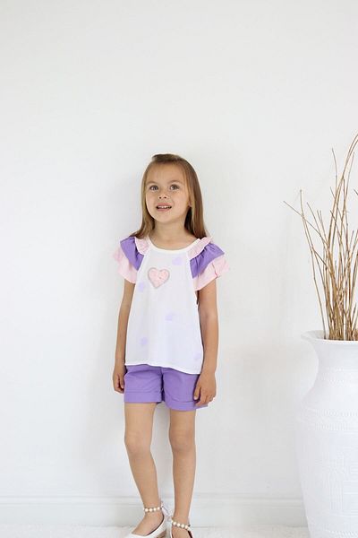 Sevimli Top and Bottom as Set, Shorts Set, Blouse, Shirt, Summer, Summer Set, Shorts, Girl