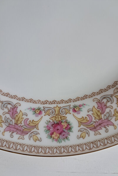 ABBETC Tirschenreuth Yaz Rüyası Vintage Porselen Pasta Tabağı