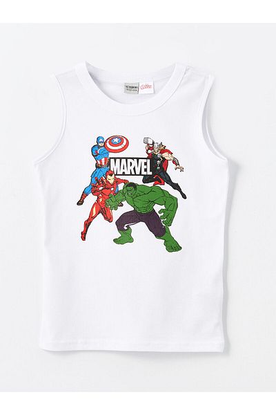 LC Waikiki Boy's Hulk Printed Crew Neck Tank and Swim Shorts