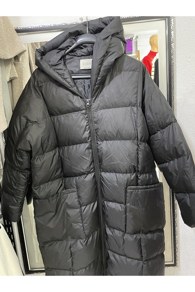 Yaren Moda Kadın şişme uzun kaban