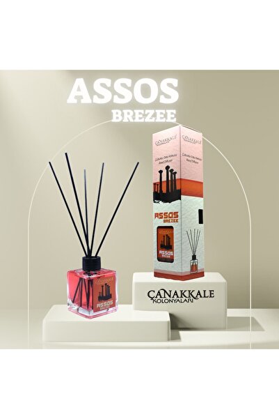 ÇANAKKALE kolonyaları Bambu Çubuklu Oda Kokusu (ASSOS) 100 ml Cam Şişe (KOKU:...