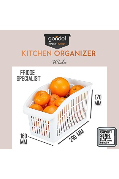 Gondol G116 Buzdolabı Düzenleyici Sepet Dolap Organizer 16x29x17