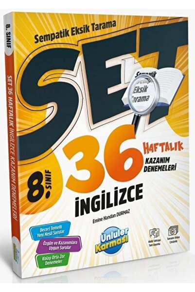 Ünlüler Karması Ünlüler 8. Sınıf İngilizce SET 36 Haftalık Kazanım Denemeleri...