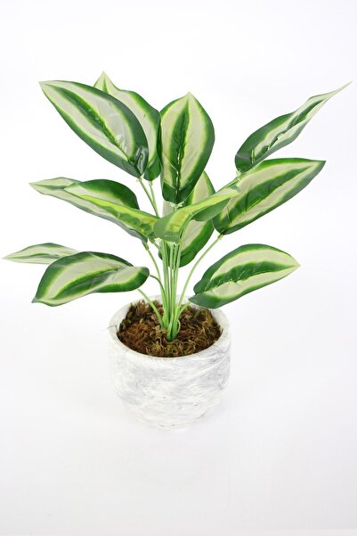 Yapay Çiçek Deposu Μοντέλο 42 εκ. - Μακρύ τεχνητό φυτό με 8 φύλλα - Σε γλάστρα