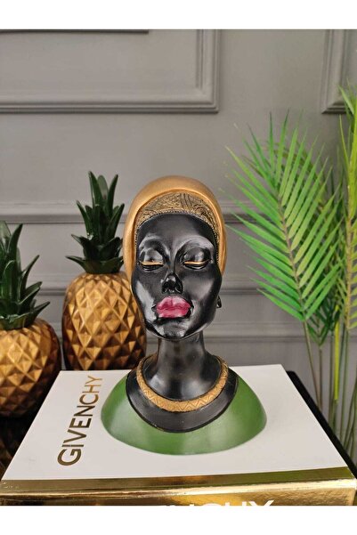 SZN DEKOR Afrikalı Matilda, Matilda Büst Biblo, Afrikalı Kadın Heykel