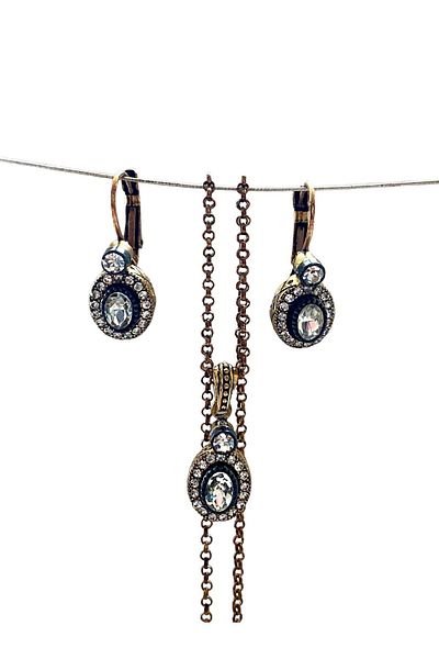 FAYRA ACCESSORIES Zircon Stone Oval Cut Set