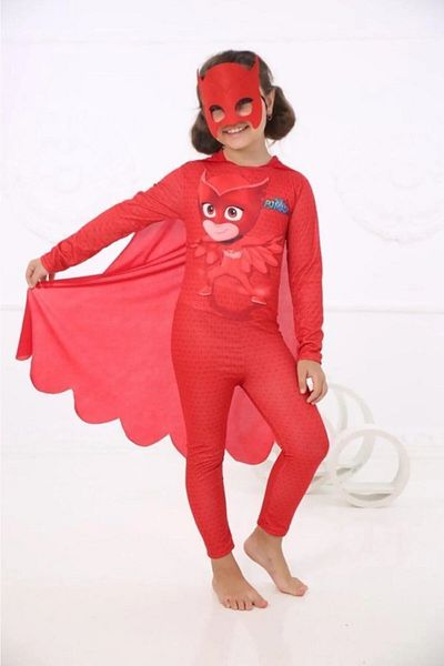 Pj Maskeliler Costum nou pentru fetiță cu imprimeu roșu în față Owlette Owl