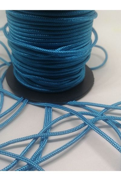 Firebird Takı Aksesuar Ve Kamp Malzemeleri Σχοινί Paracord, 2 mm Paracord Σχοινί Βραχιόλι Μπλε Χρώμα 45 μέτρα
