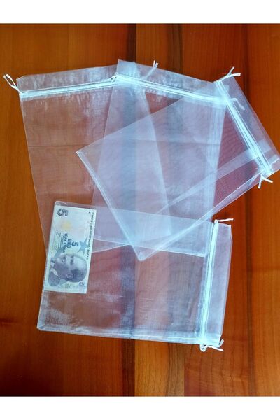 yörük tuhafiye Şeffaf Tül Kese , 50 Adet (20X30 CM) , Dügün Havlu,yasin.hediyelik ,çeyiz , Bohça Havlu Tül Kesesi