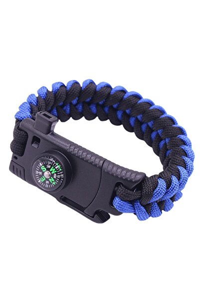 depo312 Paracord Survival Bracelet Knife Compass Fire Starter Magnesium And Warning Whistle