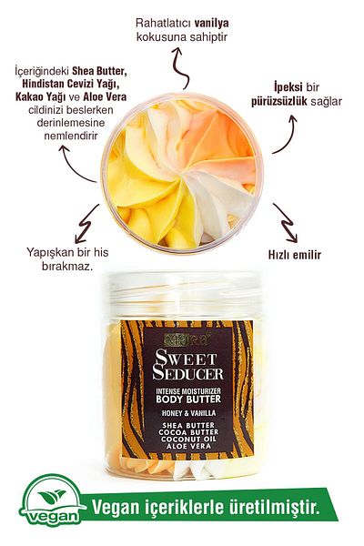 Mara Sweet Seducer - Intensive Body Moisturizer Honey Vanilla Body Butter 100Gr
