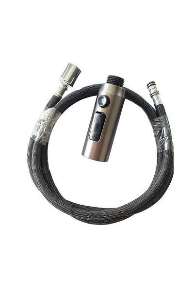 KARAT design ANTHRACITE 148 CM Hose Internal - Pull-Down, Spiral Faucet Head, 3 Functions