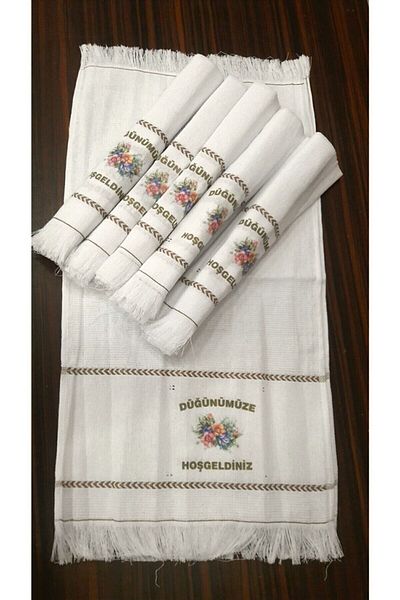 yörük tuhafiye Wedding Towel, Car Towel, Convoy Towel. Pack of 12, Flower 2
