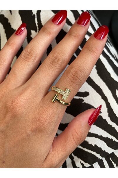 ringbox Gold Marka Model Zirkon Taşlı Sarmal Yüzük