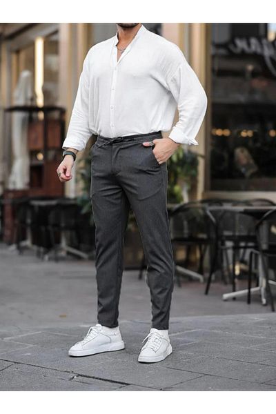 BERNEO Winter Men Jogger - Άνετο κάτω μέρος με φερμουάρ πίσω τσέπης, Lycra