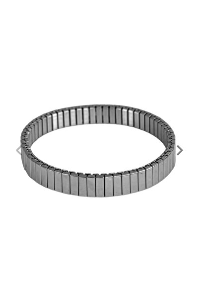 LUXKLAS سوار فضي من الفولاذ