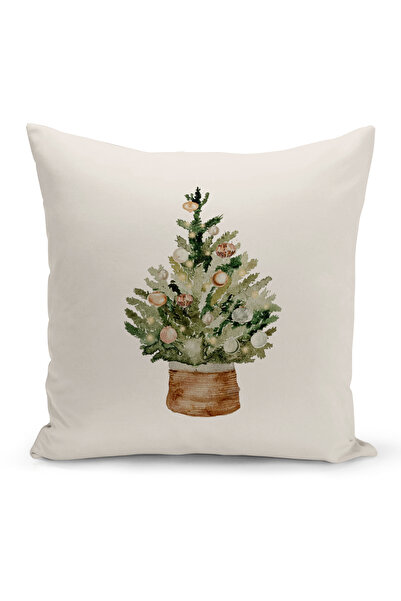 Bertille Home New Year Series - Double Sided Digital Printed 8-Piece Throw Pillow Cover Set (Christmas Christmas Pillow Cover)