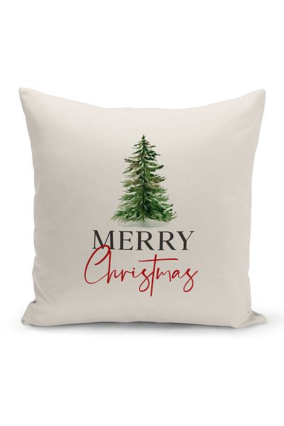 Bertille Home New Year Series - Double Sided Digital Printed 8-Piece Throw Pillow Cover Set (Christmas Christmas Pillow Cover)