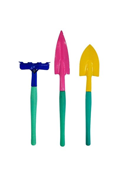 Dükkanönü Bahçe Hobi Seti Bahçıvan Hobi Set 3'lü ( Tırmık, Kürek, Ince Toprak Aktarıcı )