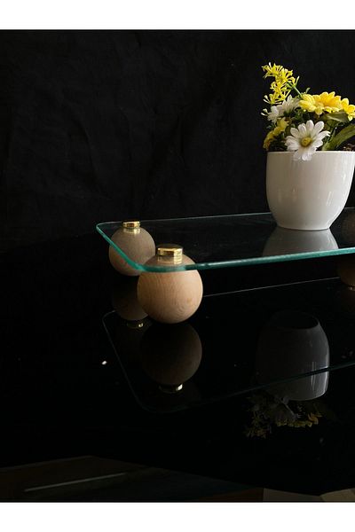 B&B Dekorasyon Pinterest Rectangular Cut Glass Organizer / Organizer