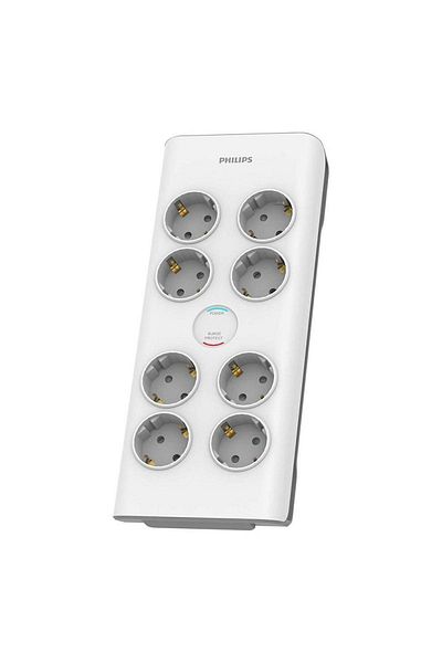 Philips Spn7080wa/62 Current Protected Socket 900j 8-Piece - 2m