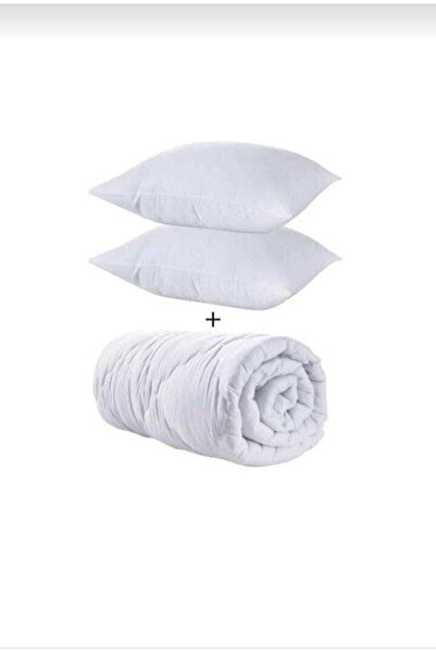 AYHOME Eco Night Çift Kişilik Yorgan Yastık Set Microfiber Beyaz Yorgan Kışlı...