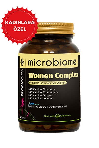 Microbiome Probiotic Complex For Women L. Jensenii, Crispatus, Gasseri, Rhamnosus 30 Kap. Kadın Özel Probiyotik