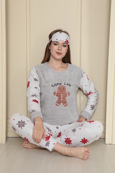 FAMES PİJAMA WINTER TROPHY FLEECE PAJAMAS SET