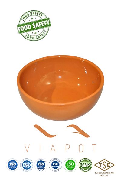 Viapot 1000ml Full Glazed Salad Bowl Stew Pot - 20x8,5cm