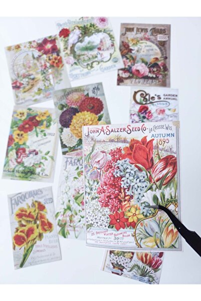 Scrapbook Floral Nostalgia Scrapbook Kağıdı/ Bullet Journal/ Scrapbooking, Vi...