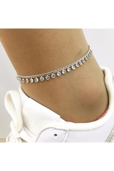 Tmt Silver Zirkon Taşlı Tiffany Gümüş Halhal