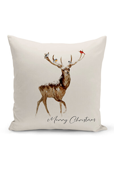 Bertille Home New Year Series - Double Sided Digital Printed 8-Piece Throw Pillow Cover Set (Christmas Christmas Pillow Cover)