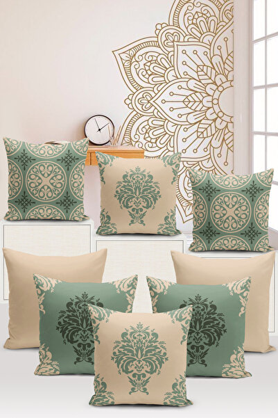 Bertille Home Набір з 8 двосторонніх чохлів для подушок з цифровим принтом - Класична серія (Classic Cover Set)