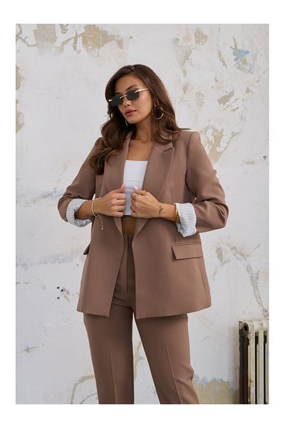 Elif Özbey Butik Сгънато светлокафяво яке