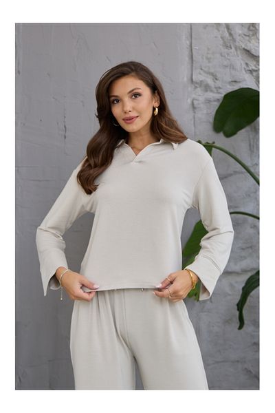 Elif Özbey Butik Modal Polo Collar Stone Set