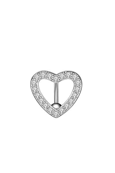 Doa 316L Surgical Heart and Navel Piercing - Stone Detailed