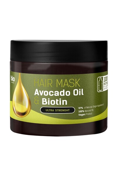 bio natural aroma % 97 Organik Güclendirici Saç Maskesi Avokado Oıl 295 Ml.
