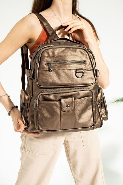 MEGA ÇANTA Leather Backpack - Multi-Compartment Wash